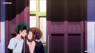 Midoriya x Uraraka KISS Scene My Hero academia 4x1 English Dub [upl. by Ahseinad922]