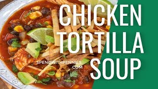 Easy Homemade Tortilla Soup How to Make Tortilla Soup [upl. by Limber]