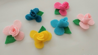 DIY Craft How to Make Mini Felt Flowers [upl. by Greenquist824]