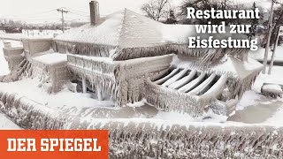 USSchneesturm Wenn das Restaurant zur Eisfestung wird  DER SPIEGEL [upl. by Gabbey]