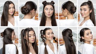 10 EASY HEATLESS BACK TO SCHOOL HAIRSTYLES [upl. by Halimaj490]