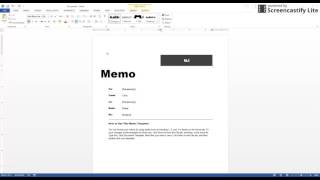 Write a Memo Using Words Template [upl. by Darra]