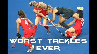 Worst Field Hockey Tackles Ever [upl. by Nnaik]