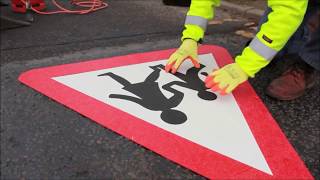 PREMARK application │ Preformed thermoplastic road marking [upl. by Leuamme872]