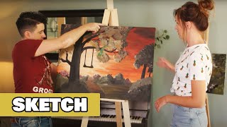 VERSCHILLENDE CREATIEVE MENSEN 2  sketch  bloopers [upl. by Tasia63]