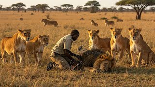 He Freed a Lion from Barbed Wire What the Lions Do Next Will Leave You Speechless [upl. by Donnie]