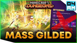 MOST BROKEN GILDED UNIQUE FARM  Ancient Boss Rush Mod Showcase in Minecraft Dungeons [upl. by Cinda]