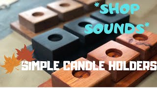 Easy Wooden Candle Holders Beginners Woodworking [upl. by Glynn]