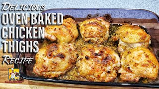 Oven Baked Chicken Thighs  Dinner Ideas [upl. by Nosrak778]