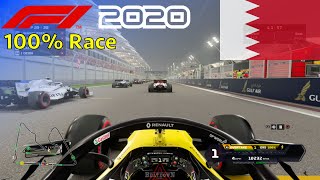 F1 2020  100 Race at Bahrain International Circuit in Ocons Renault [upl. by Mikiso979]