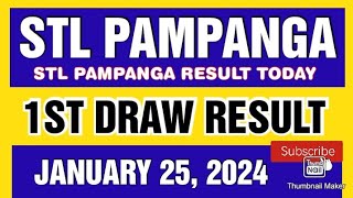 STL PAMPANGA RESULT TODAY 1ST DRAW JANUARY 25 2024 11AM [upl. by Silloh520]