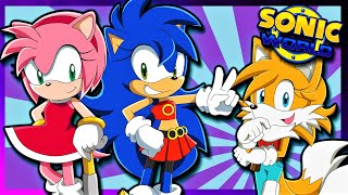 SONAMY  Sonica Amy Rose amp Tailsko Play Sonic World Female Sonic amp Tails [upl. by Nonnek]