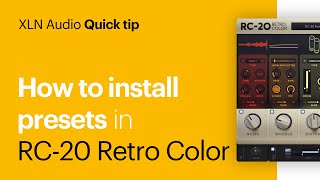 How to install presets in RC20 Retro Color [upl. by Ammadis]