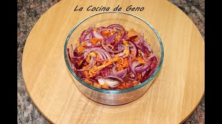 Curtido de Cebolla Morada y Chiles Habaneros [upl. by Edia]