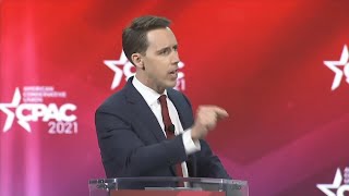 Josh Hawley speaks at CPAC 2021 FULL SPEECH [upl. by Auqeenwahs]