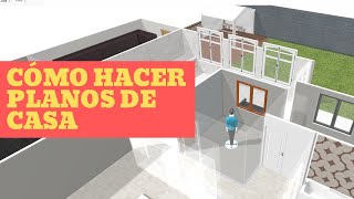 Cómo hacer PLANOS  IMÁGENES 3D de una casa  Fácil  Programa Gratuito [upl. by Donough188]