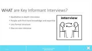 Key Informant Interviews An Introduction [upl. by Odarbil]