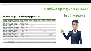 Create a Bookkeeping Spreadsheet in Excel in 10 minutes [upl. by Sivla]