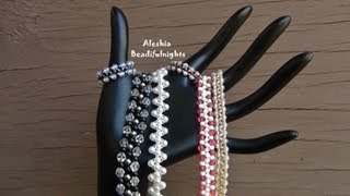 Zigzag Beaded Bracelet Anklet and Ring Tutorial [upl. by Ahen]