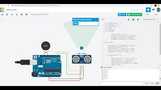 Tinkercad Arduino Project Door Buzzer Using Ultrasonic Sensor [upl. by Kurtzman]