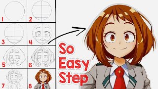 How to Draw URARAKA Step by Step  My Hero Academia [upl. by Nohsyt]