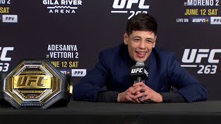 UFC 263 Brandon Moreno Postfight Press Conference [upl. by Ahseyk]