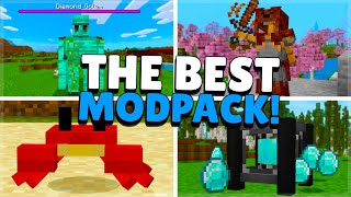 THE BEST SURVIVAL MODPACK For Minecraft Pocket EditionBedrock MCPE PC Xbox Switch Playstation [upl. by Serolod558]