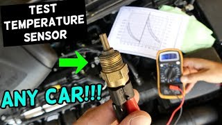 HOW TO TEST COOLANT TEMPERATURE SENSOR Any Car [upl. by Eitisahc]