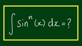 Reduction Formula for Integral of ∫sinnxdx [upl. by Makell]