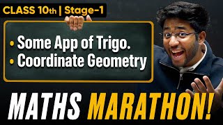 Class 10th Maths Maha Marathon  Some App of Trigonometry amp Coord Geometry 🔥  Shobhit Nirwan [upl. by Maloy]