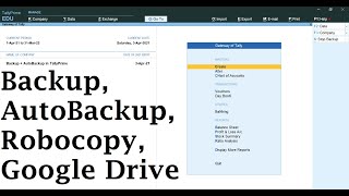 Guide on Tally data Backup Auto Backup TDL Robocopy amp backup on Google Drive  Tally prime guide [upl. by Ymereg]