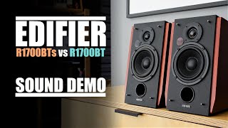 Edifier R1700BTs vs Edifier R1700BT  Sound Comparison [upl. by Zetnahs932]