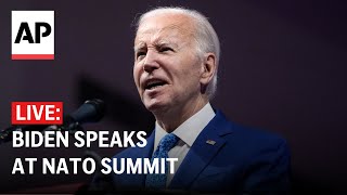 LIVE Biden gives speech at NATO summit [upl. by Madson]