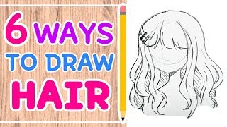 ☆ HOW TO DRAW 6 HAIRSTYLES  Easy Tutorial ☆ [upl. by Irem764]