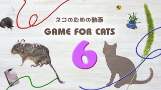 【猫用動画MIX６】ひも・ねずみなど30分 GAME FOR CATS 6 [upl. by Ariak534]