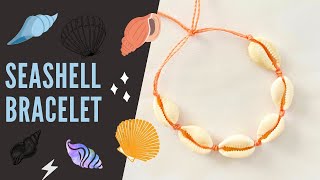 Cowrie Shell Bracelet  How to Make a Shell Bracelet [upl. by Oberon693]