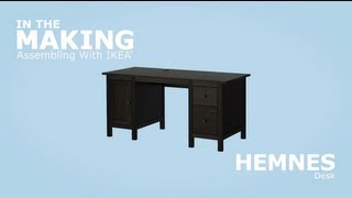 IKEA HEMNES Desk Assembly Instructions [upl. by Rasec887]