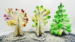 Arboles de Cristales Caseros DIY Magic Crystal Garden [upl. by Yrojram]