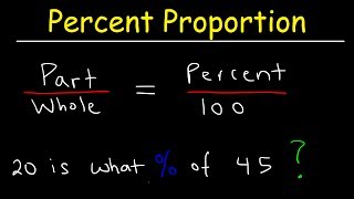 Part Whole amp Percent Proportion Word Problems [upl. by Atnauqal]