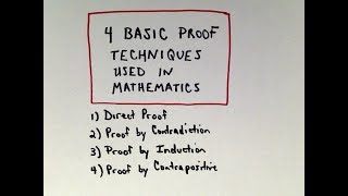 ❖ Four Basic Proof Techniques Used in Mathematics ❖ [upl. by Becket]