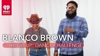 Blanco Brown Teaches Ellie Lee How To quotCowboy Boogiequot In quotThe Git Upquot Dance Challenge [upl. by Moffitt]