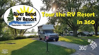 360 Tour of the Overnight Campsites at River Bend RV Resort in Watertown Wisconsin [upl. by Assanav]