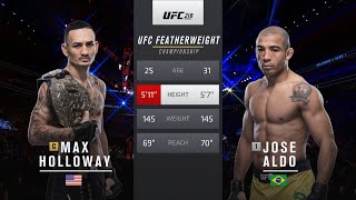 Max Holloway vs Jose Aldo Full Fight Full HD [upl. by Lleroj]