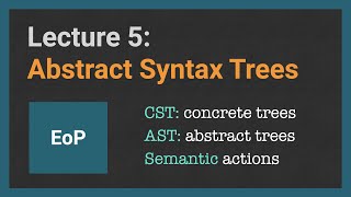 Parsing Algorithms Lecture 522 Abstract Syntax Trees [upl. by Llenral]