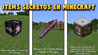 ✅ 18 OBJETOS SECRETOS QUE NO SABIAS QUE EXISTIAN EN MINECRAFT [upl. by Fronniah]