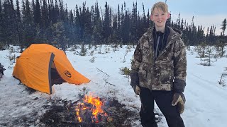 12 Yrs Old amp Alone in Alaskas Backcountry  Solo Winter Camping [upl. by Vins263]