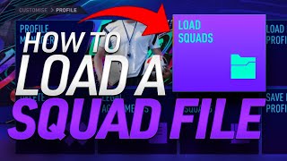 HOW TO INSTALLLOAD A SQUAD FILE FOR FIFA 21 [upl. by Wane]