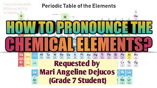 HOW TO PRONOUNCE THE 118 ELEMENTS IN PERIODIC TABLE  Teacher Maureen [upl. by Postman945]