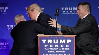 Donald Trump rushed off stage during rally in Nevada [upl. by Laehplar]