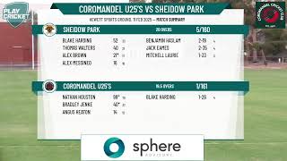 Coromandel U25’s v Sheidow Park [upl. by Jamille]